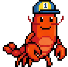 LobsterOne — AI coding analytics dashboard mascot
